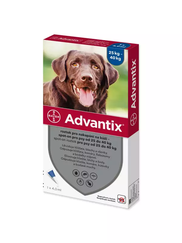 Pipeta Advantix Spot-on 1x4ml nad 25kg !