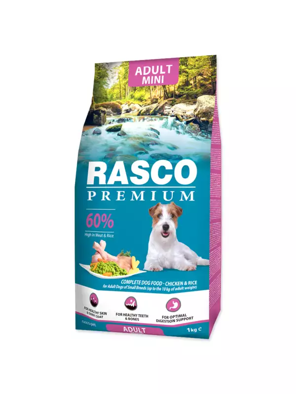 Krmivo Rasco Premium Adult Mini kuře s rýží 1kg