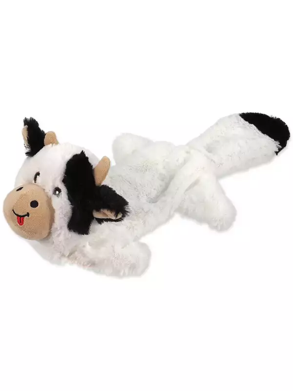 Hračka Dog Fantasy Recycled Toy kráva pískací s kapsičkou na pamlsky 50cm