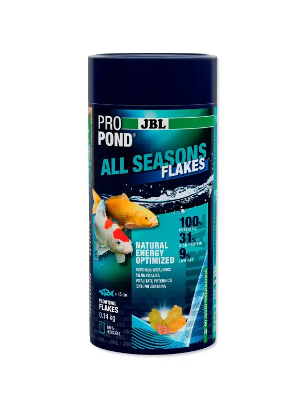 JBL Jezírkové krmivo ProPond All Seasons Flakes, 0,14 kg
