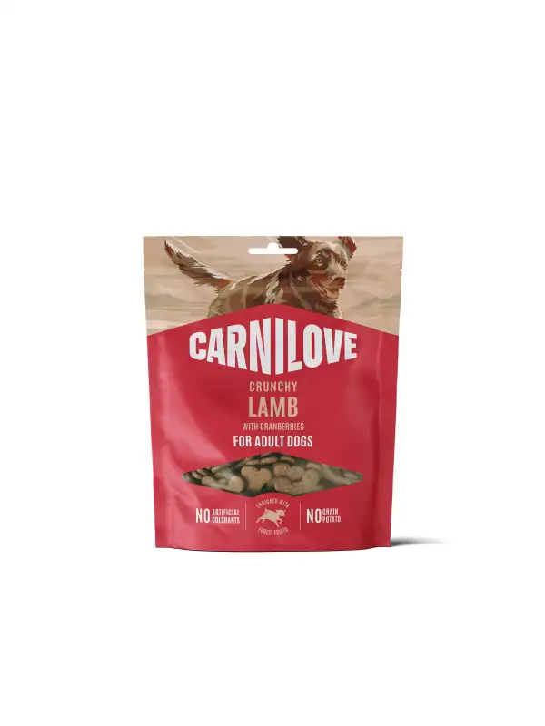 Pochoutka Carnilove Dog Crunchy Snack jehně s brusinkami 200g