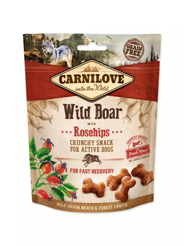 Pochoutka Carnilove Dog Crunchy Snack divočák se šípky 200g