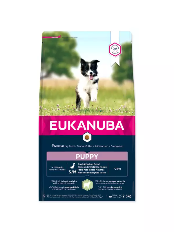 Krmivo EUKANUBA Puppy Small & Medium Lamb 2,5kg