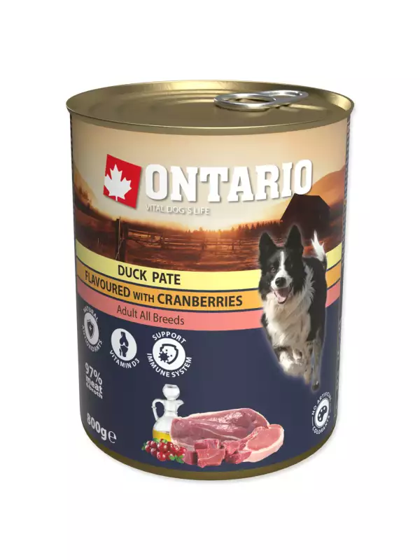 Konzerva Ontario kachna s brusinkami, paté 800g