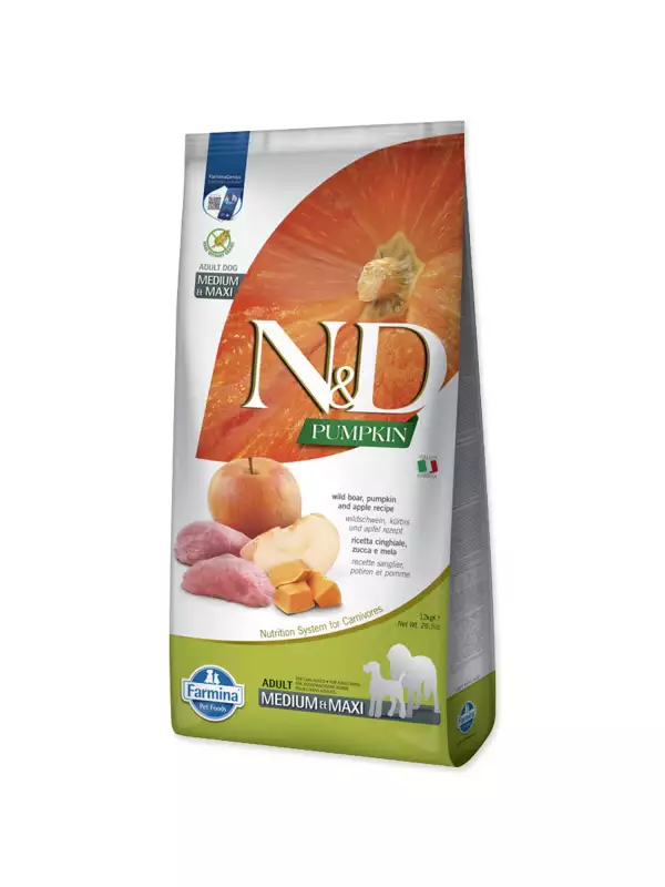 Krmivo N&D Dog Adult Medium & Maxi Grain Free Pumpkin Wild Boar & Apple 12kg