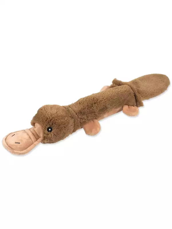 Hračka Dog Fantasy Recycled Toy ptakopysk s PET lahví pískací se šustícím ocasem 55cm