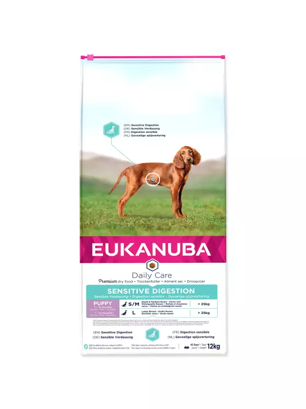 Krmivo EUKANUBA Daily Care Puppy Sensitive Digestion 12kg