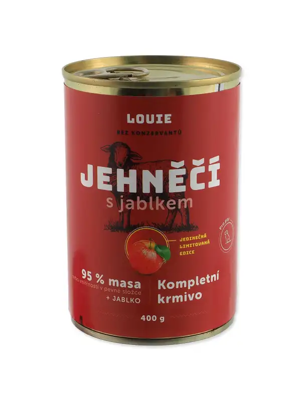 Konzerva LOUIE jehněčí s jablkem 400g