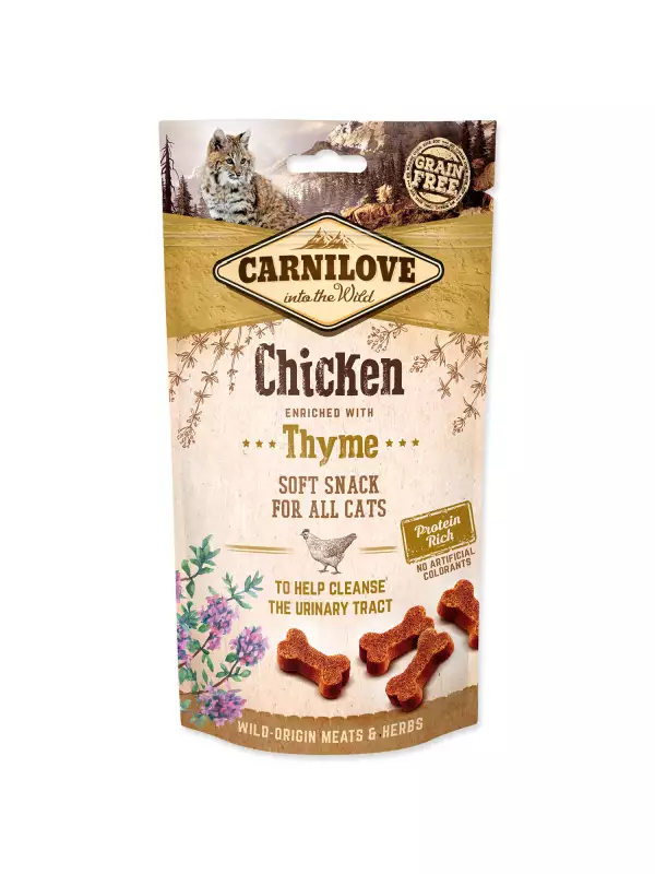 Pochoutka Carnilove Cat Soft Snack kuře s tymiánem 50g