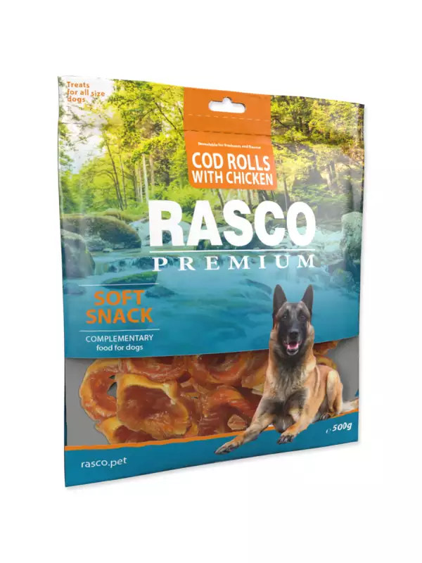 Pochoutka Rasco Premium treska obalená kuřecím, rolky 500g
