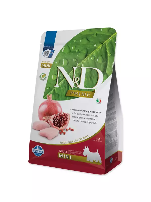 Krmivo N&D Dog Prime Adult Mini Chicken & Pomegranate 2,5kg