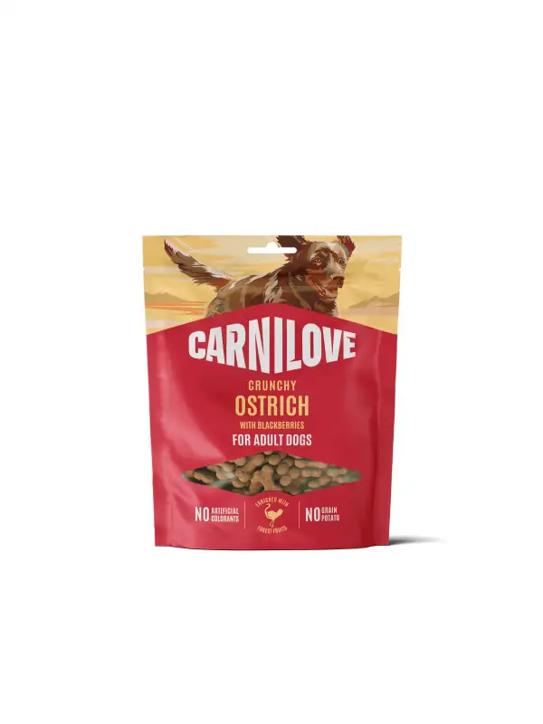 Pochoutka Carnilove Dog Crunchy Snack pštros s ostružinami 200g