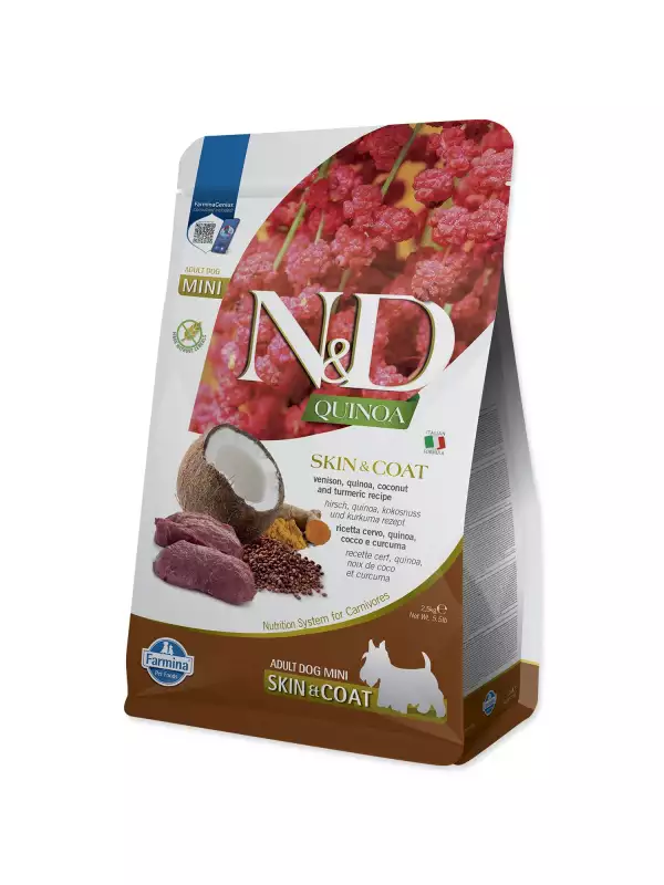 Krmivo N&D Dog Adult Quinoa Skin & Coat Venison 2,5kg