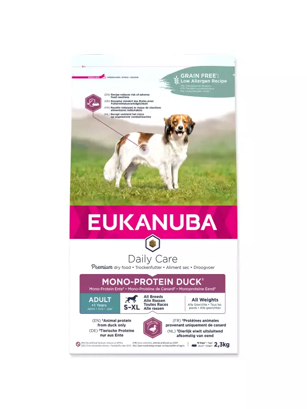 Krmivo EUKANUBA Daily Care Adult Mono Protein Duck 2,3kg