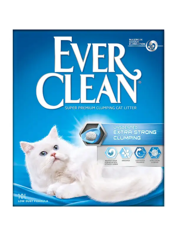 Kočkolit Ever Clean Unscented, hrudkující 10l