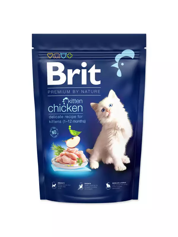 Krmivo Brit Premium by Nature Cat Kitten Chicken 1,5kg