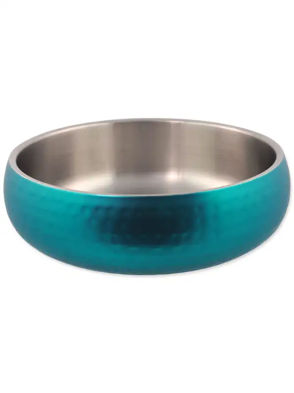 Miska Dog Fantasy s dvojitou stěnou tyrkysová 22cm, 2100ml 
