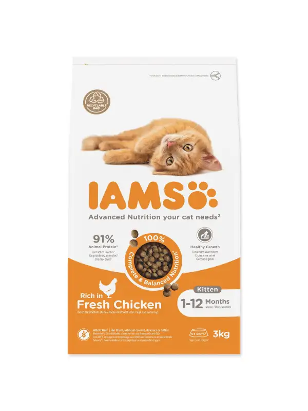Krmivo IAMS Cat Kitten Chicken 3kg