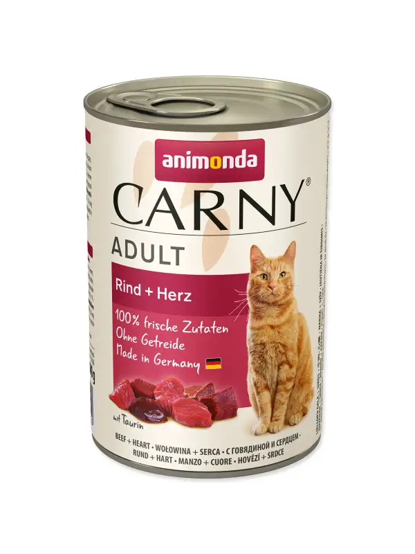Konzerva Animonda Carny Adult hovězí a srdce 400g