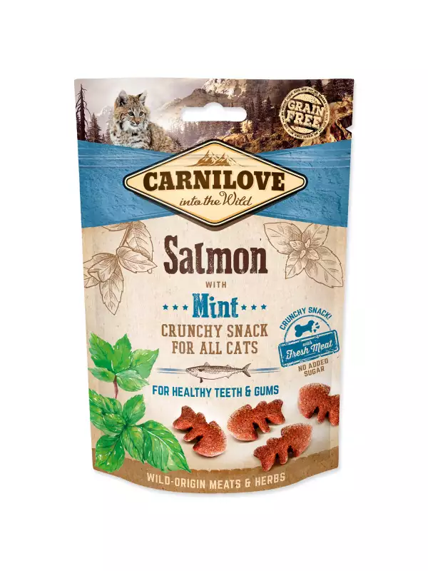 Pochoutka Carnilove Cat Crunchy Snack losos s mátou 50g