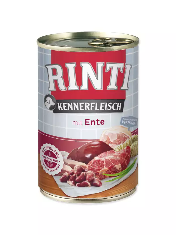 Konzerva Rinti Kennerfleisch Adult kachní srdce 400g