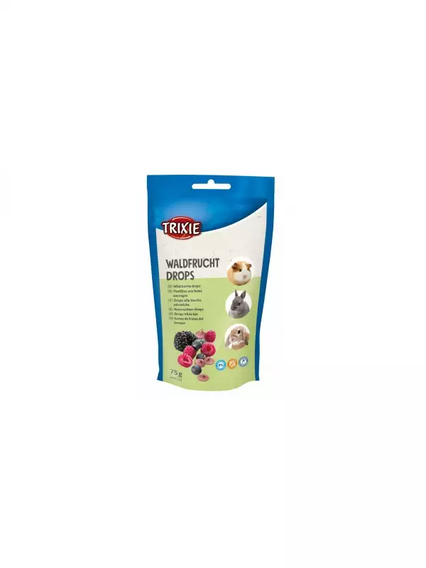 WILD BERRY drops, pamlsek pro hlodavce s lesními plody, 75 g