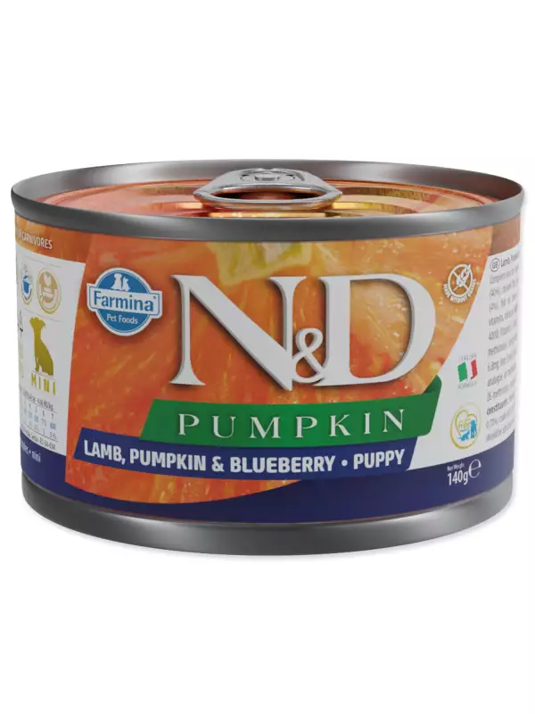 Konzerva N&D Puppy Lamb, Pumpkin & Blueberry 140g