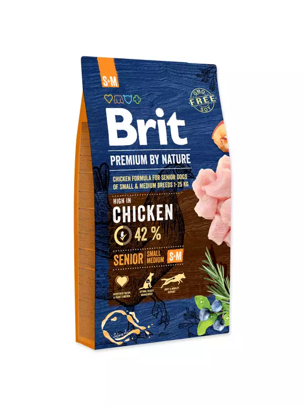 Krmivo Brit Premium by Nature Senior S+M 8kg