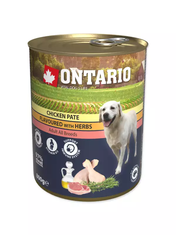 Konzerva Ontario kuře s bylinkami, paté 800g