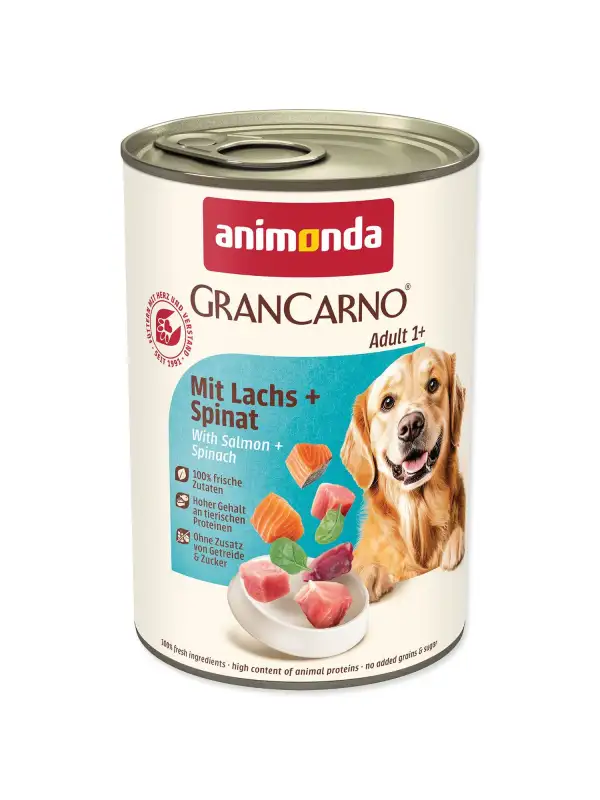 Konzerva Animonda Gran Carno Adult s lososem a špenátem 400g