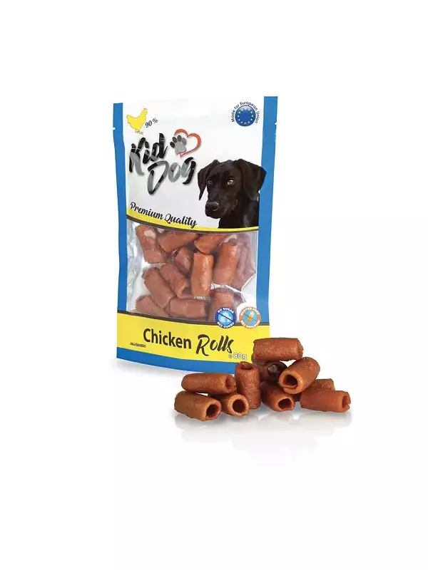 KIDDOG kuřecí trubičky řezané 80 g