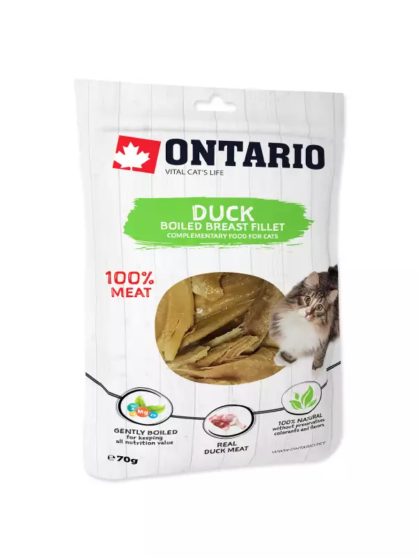 Pochoutka Ontario kachna, vařené prsní filety 70g