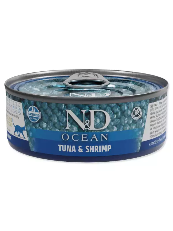 Konzerva N&D Cat Ocean Tuna & Shrimp 70g