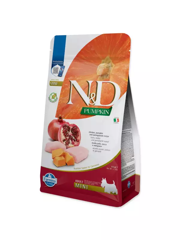 Krmivo N&D Dog Adult Mini Grain Free Pumpkin Chicken & Pomegranate 0,8kg