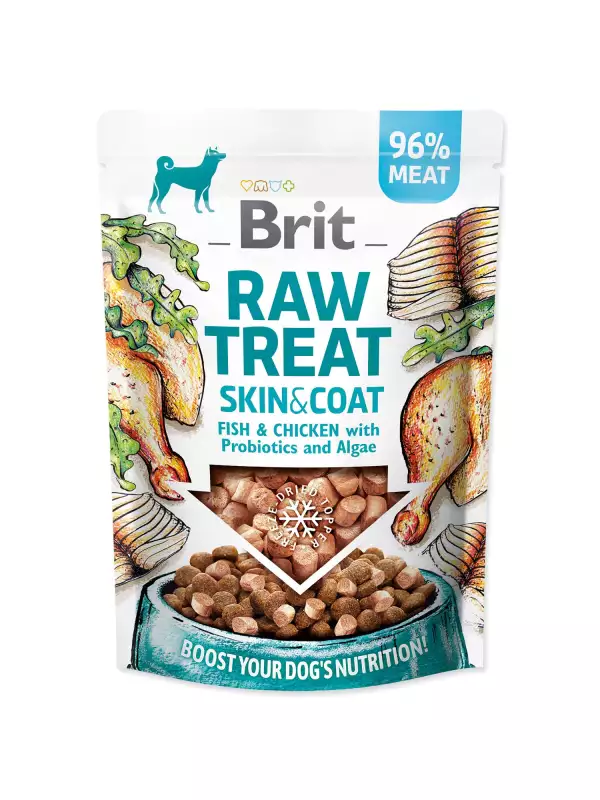 Pochoutka Brit Raw Skin & Coat Freeze-dried Ryba a Kuře 40g