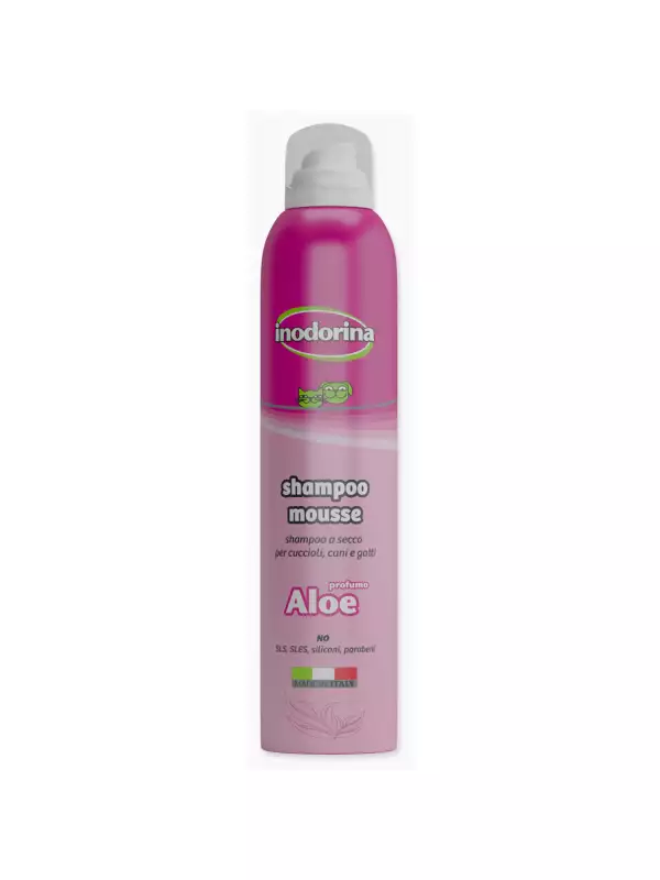 Šampon Inodorina suchá pěna Aloe Vera 300ml