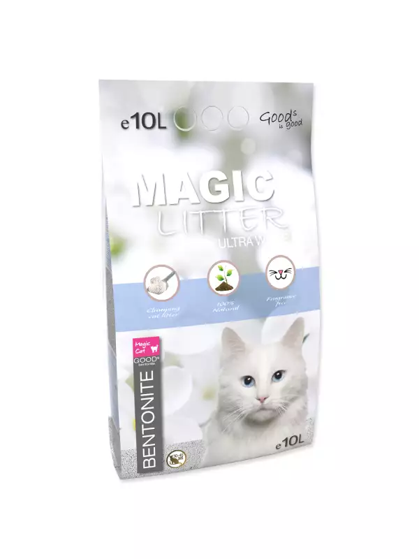 Kočkolit Magic Litter Bentonite Ultra White 10L/9kg