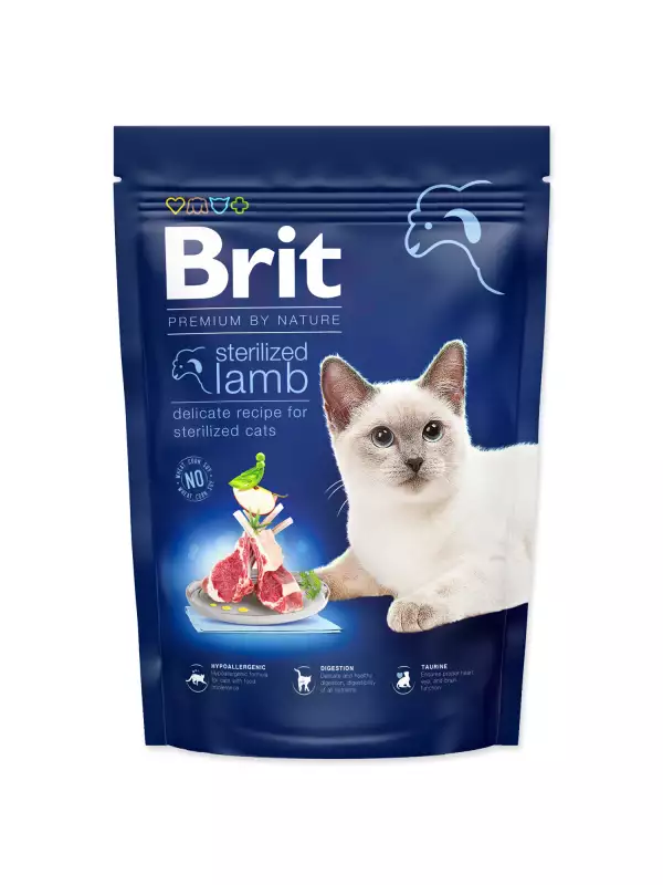 Krmivo Brit Premium by Nature Cat Sterilized Lamb 800g