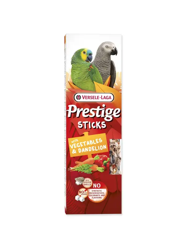 Tyčinky Versele-Laga  Prestige papoušek se zeleninou a pampeliškou 140g 2ks 