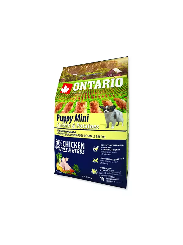 Krmivo Ontario Puppy Mini Chicken & Potatoes 2,25kg