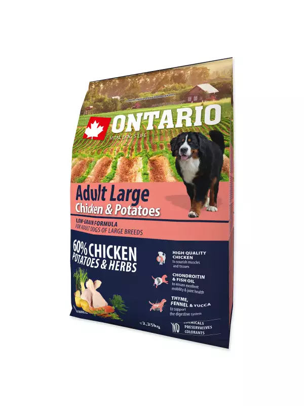 Krmivo Ontario Adult Large Chicken & Potatoes 2,25kg