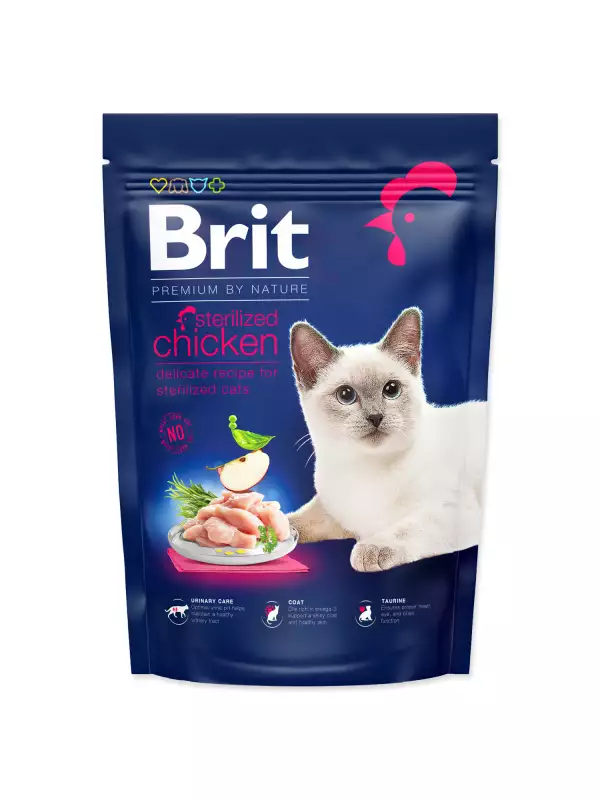 Krmivo Brit Premium by Nature Cat Sterilized Chicken 800g