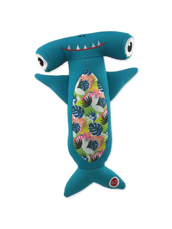 Hračka Dog Fantasy Water Float kladivoun plovoucí s PET lahví tyrkysová 33cm