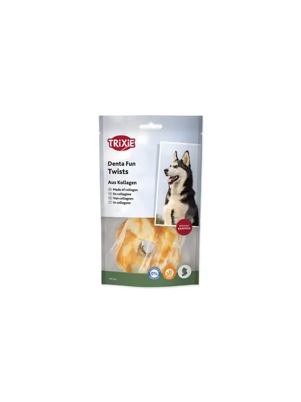 Pochoutka Trixie Denta Fun Twist kolagenové věnečky s kuřetem, 2x85g