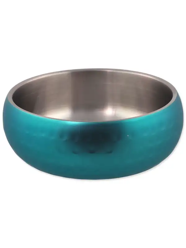 Miska Dog Fantasy s dvojitou stěnou tyrkysová 12cm, 376ml 