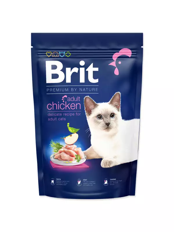 Krmivo Brit Premium by Nature Cat Adult Chicken 1,5kg