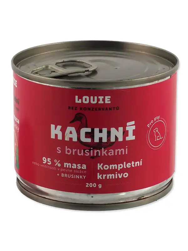 Konzerva LOUIE kachní s brusinkami 200g