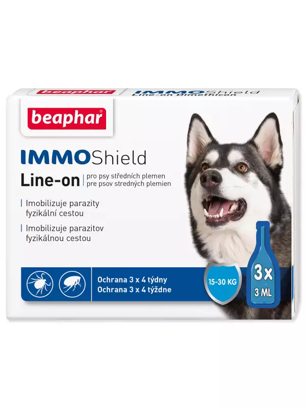 Pipeta Beaphar Line-on IMMO Shield pes M 3x3ml