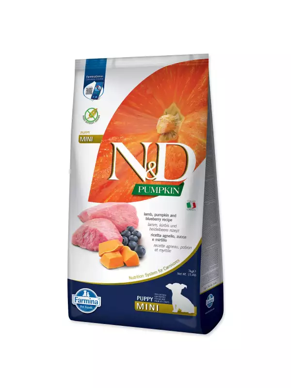 Krmivo N&D Puppy Mini Grain Free Pumpkin Lamb & Blueberry 7kg