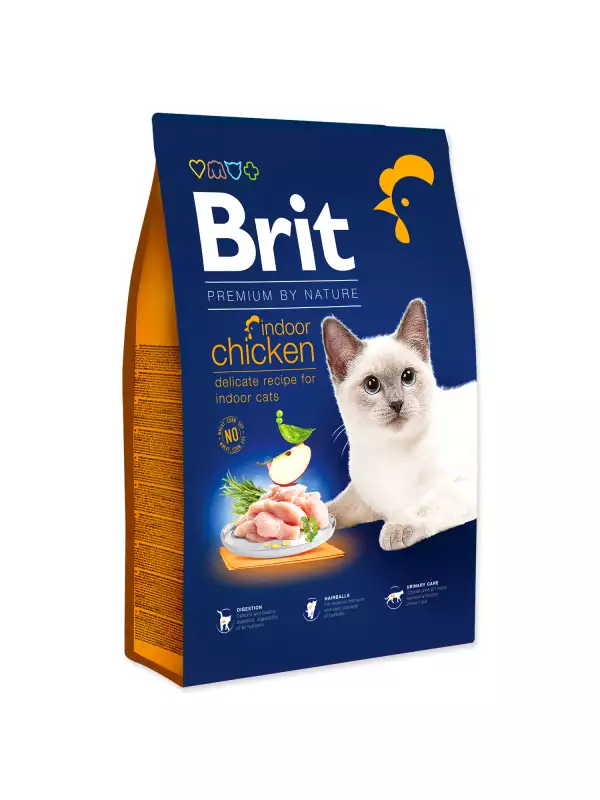 Krmivo Brit Premium by Nature Cat Indoor Chicken 8kg